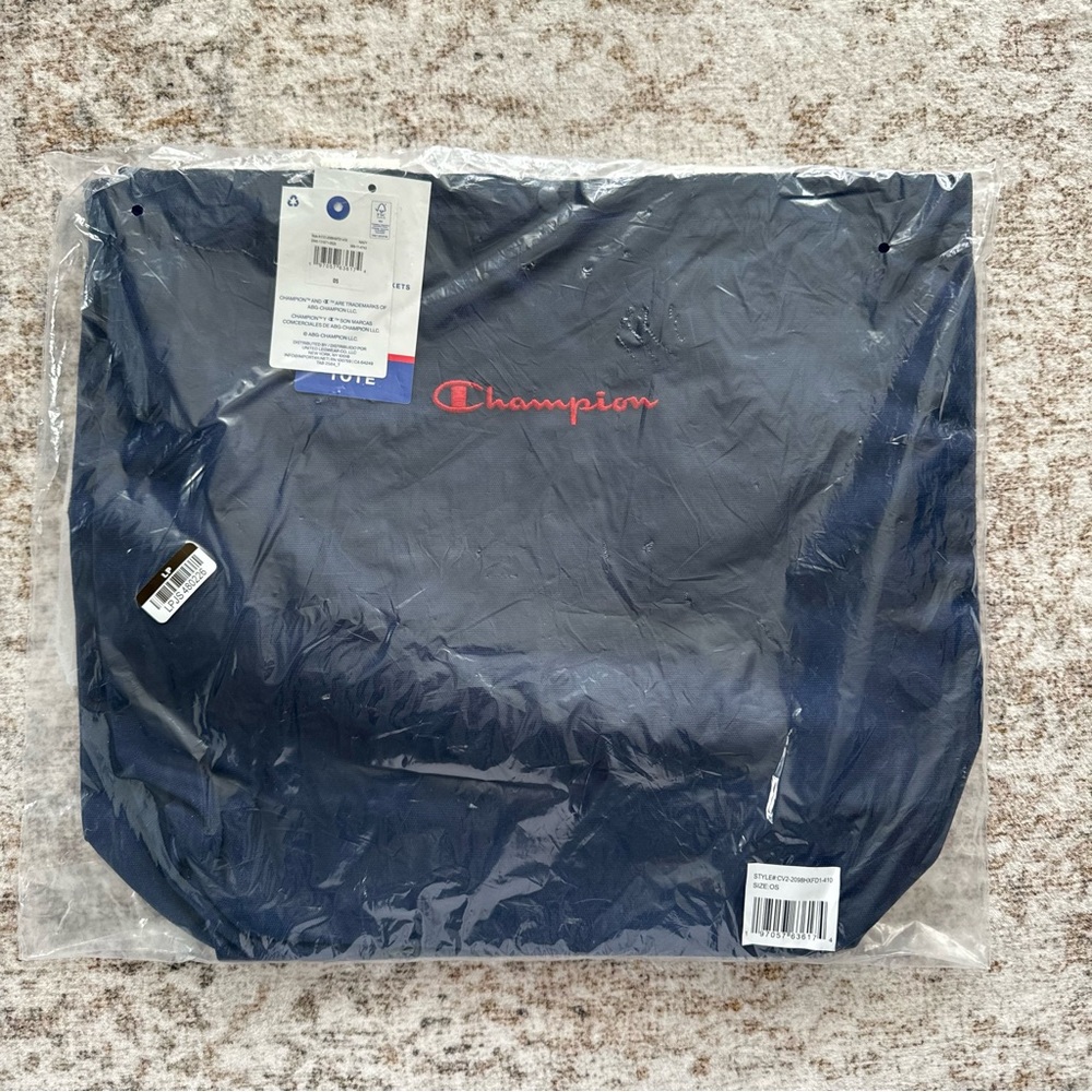 Brand new sealed Champion tote bag navy blue